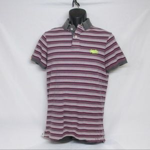 Mens Superdry Bay-Stripe Multicolor Polo Shirt Med